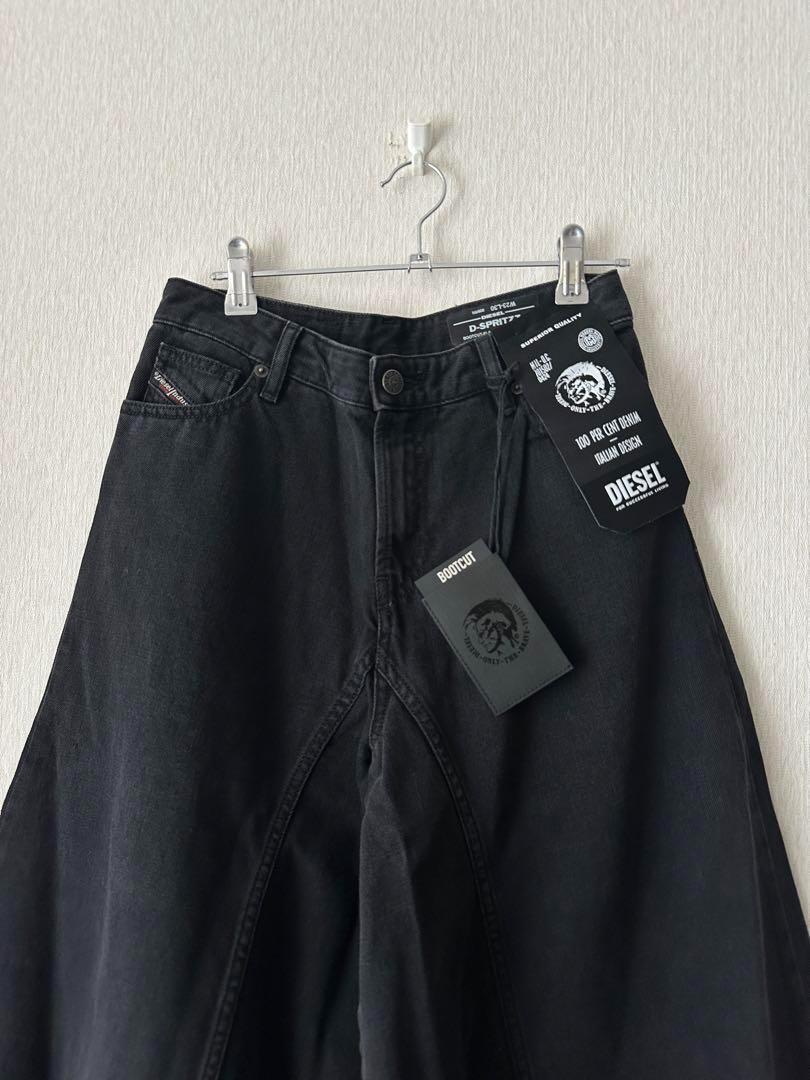 専用商品DIESEL D-SPRITZZ Wide Boot Cut Denim Diesel Women M D-Spritzz Wide Boot Cut Denim Mid Rise Light
