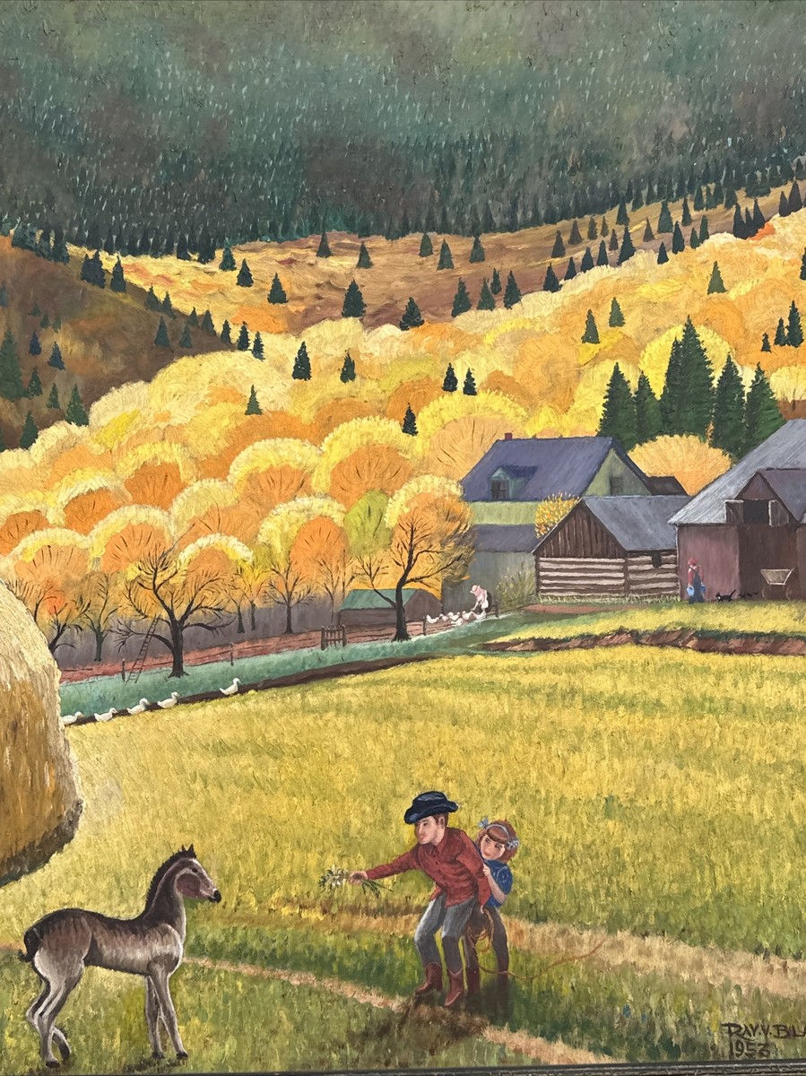 絵画 Vintage American Folk Art Fayre Cooper s-l1200.jpg