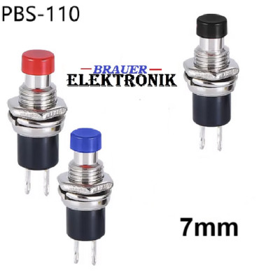  Kleine Druck Taster Knopf Schalter Push Button Switch Hupe 2 PIN 12V 24V 230V 