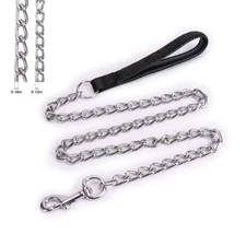 Chain Dog Leash 4FT Heavy Duty Chain Link Dog Leash Anti Chew Durable Pet Chain