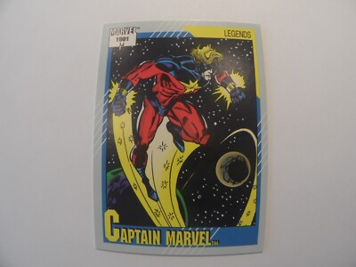 MC-50 marvel comic card Impel 1991 CAPTAIN MARVEL Real Name: Mar-Vell #139