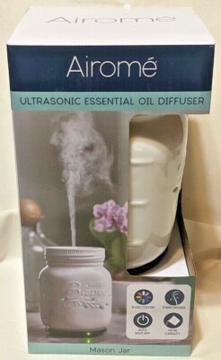 AIROME' ESSENTIAL OIL ULTRASONIC DIFFUSER w/LED - Mason Jar - FREE SHIPPING!!