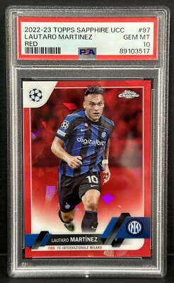 2022-23 Topps Chrome Sapphire UCC Inter Milan Lautaro Martinez Red