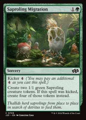 (x4) Saproling Migration 0709 Playset Common Foundations Jumpstart MTG Near Mint