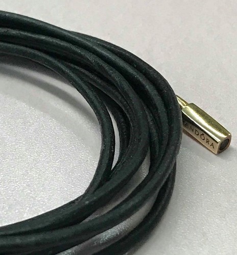 PANDORA | 14K GOLD LEATHER LARIAT CORD NECKLACE ✪NEW✪ 350956-150 350956 RARE USA - Picture 8 of 13