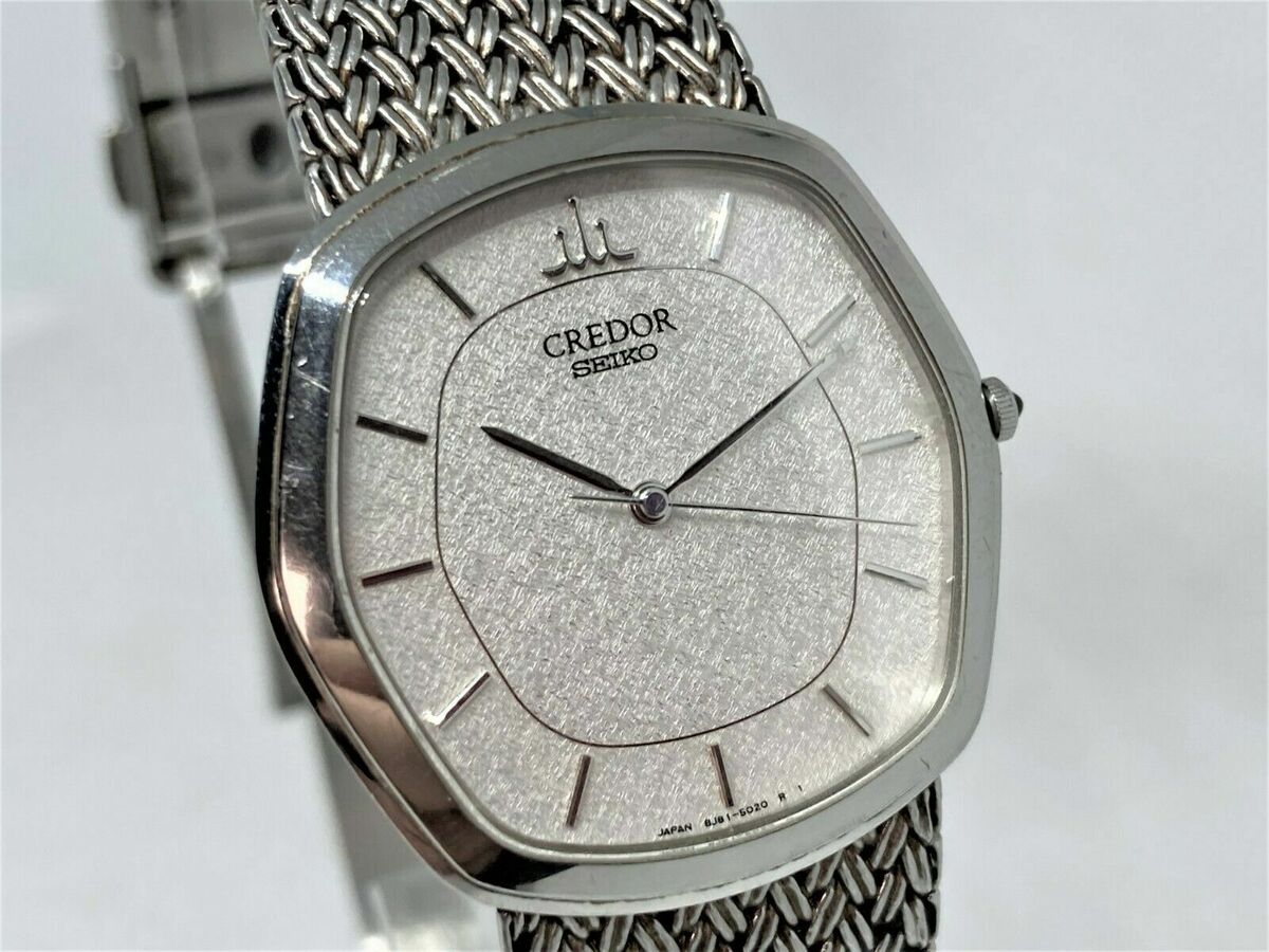Auth Vintage CREDOR SEIKO Snow Dial Men's Wristwatch Watch Auth Vintage CREDOR SEIKO Snow Dial Men's Wristwatch Watch