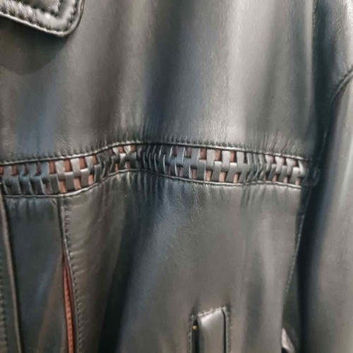 Vintage Torras Mens Leather 44 Jacket Spain Wool Cold Weather Business Travel - Picture 14 of 16
