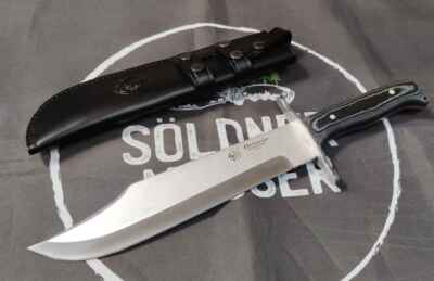 J&V Forester Messer Bowie Micarta MoVa Stahl Lederscheide Jagdmesser