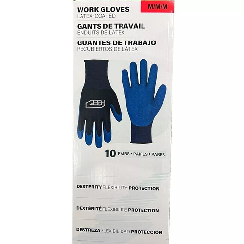 Guantes de trabajo de primavera BBH recubiertos de látex multicolor 10 pares, talla M; L o XL - Imagen 5 de 16
