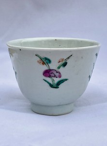 Antique Chinese Kangxi Tea Cup Period Red Stamp Mark