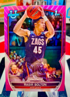 #ad 2023 Rasir Bolton Bowman Chrome University Basketball 1st Bowman Pink Refractor $0.99