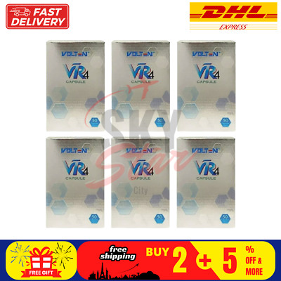 6 Box Volten VR4 Capsule Black Ginger Extract Plant Based General Health 50 Cap