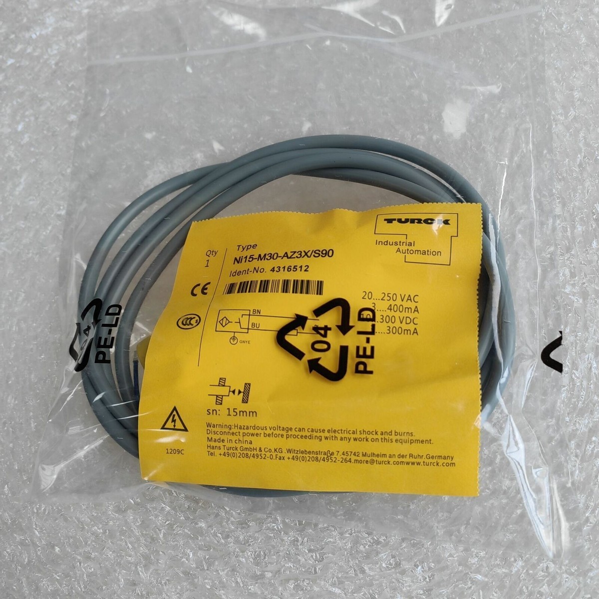 1PC Turck NI15-M30-AZ3X/S90 Proximity Switch NI15M30AZ3XS90 New | eBay
