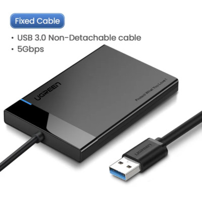 2.5'' USB C Hard Drive Enclosure USB 3.1 to SATA III External HDD Case UASP
