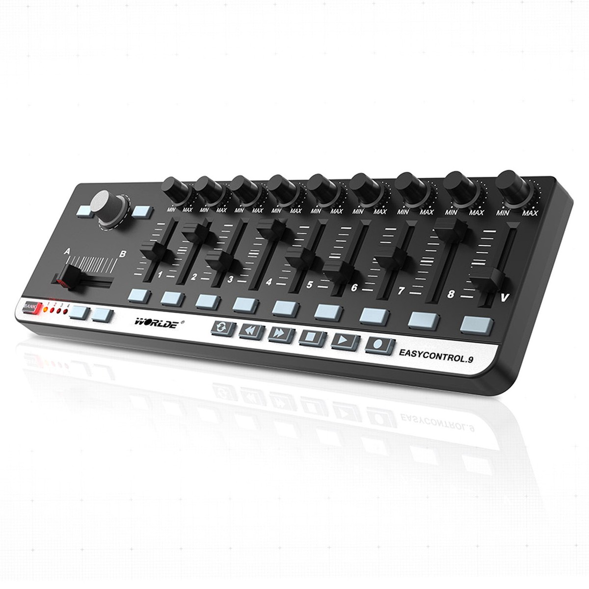 Worlde Easy Control.9 Portable Midi Controller Mini USB 9 Slim