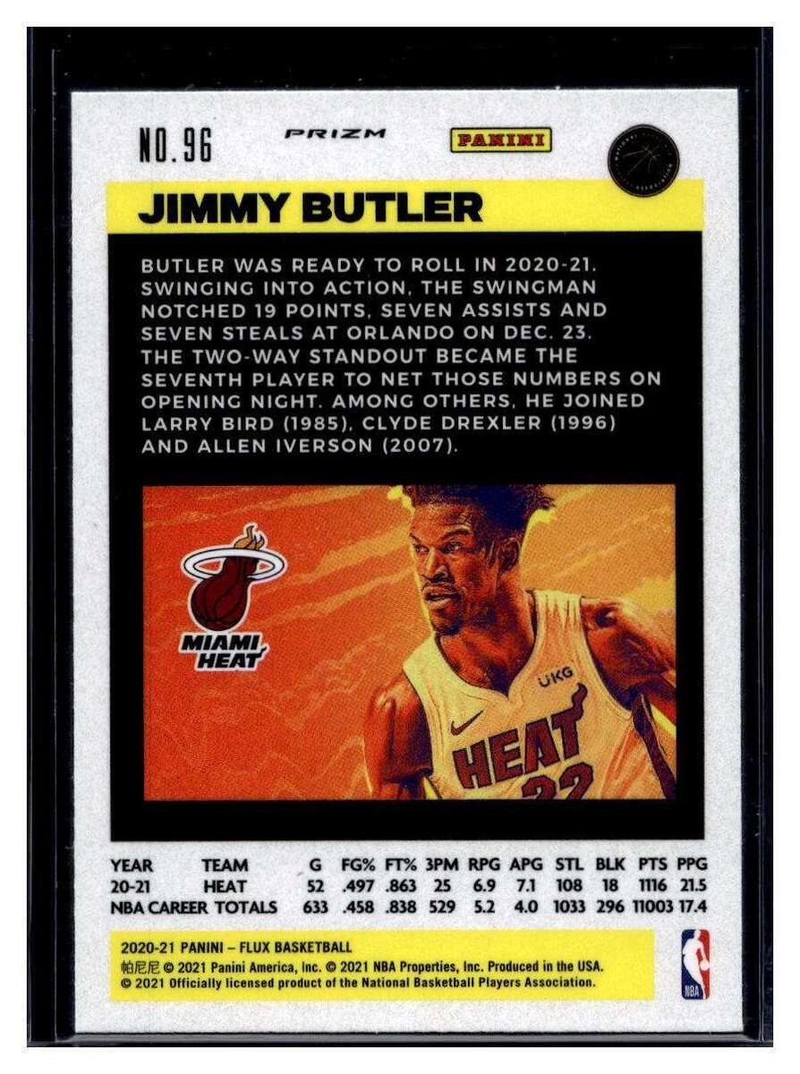 2020-21 Panini Flux Red Pulsar Prizm #96 Jimmy Butler Target 2020-21 Panini Flux Red Pulsar Prizm #96 Jimmy Butler Target