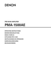 Denon PMA-1500AE Amplifier Owners Manual