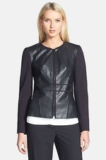 Classiques Entier Stamped Leather & Sunmosa Ponte Jacket ( Size S)