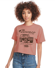 Ford Bronco Ladies Tee Shirt Crop Top T-Shirt Women Clothing Apparel Accessories
