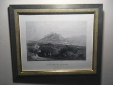 Lovely Framed Antique Engraving,"A Landscape In Nubia"(Korrosco)by T.Heawood!!!!