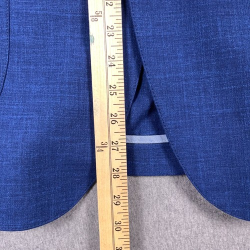 Taylor Stitch Blazer Mens 40 Wool Linen Blend Blue Unstructured - Picture 11 of 14