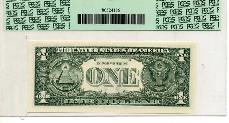 2009 $1 Federal Reserve Note PCGS 64PPQ Fr 3000-C  Number 8888 - Image 2 of 2