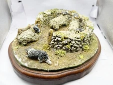 VINTAGE JAMES LISHMAN SIGNED THE STUBBORN EWE ARTWORK MODEL SCULPTURE FARM