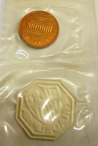 1961 LINCOLN CENT FROM 1961 U.S. MINT SILVER PROOF SET. GREAT EYE APPEAL. RED! - Picture 2 of 2