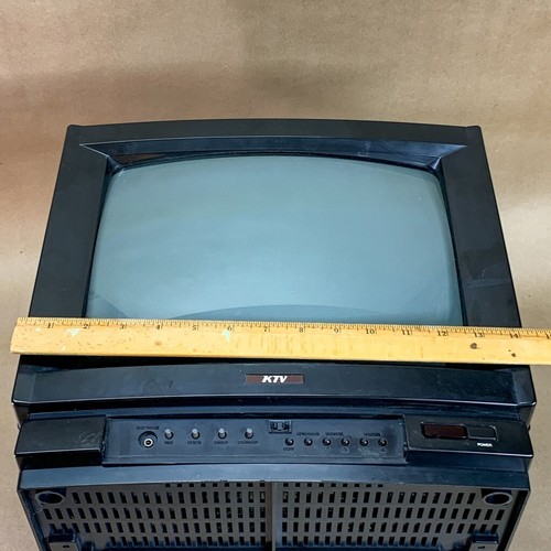 KTV 13TEC Color CRT 1990 TV Wood Grain 13" NOT WORKING for Parts - Picture 16 of 17
