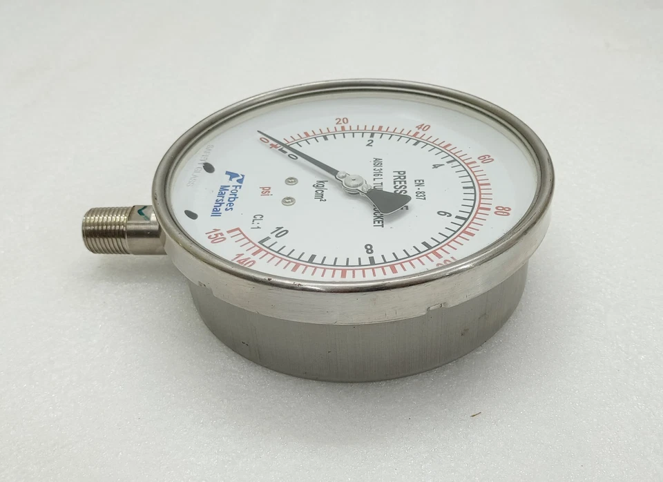 Forbes Marshall Pressure Gauge EN-837 AISI 316 L Tube & Socket 0 -10 Psi 0-150 - Image 4 of 4