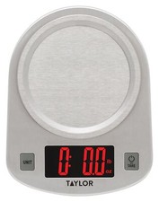 Taylor Digital Kitchen Scale - 11 lb/5 kg Capacity, Stainless Steel