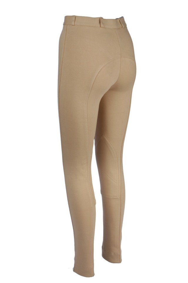 Jodhpurs D'Équitation Pour Femme - Tissu Coton/Élasthanne, Coupe Confortable, à Carreaux Noir & Bleu Marine