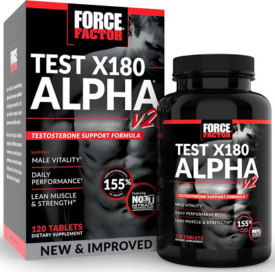 Test X180 Alpha V2 T-Support for Men, T-Supplement to Help Build Strength, Bo...