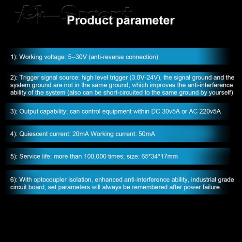 Timer Relay Delay Switch Module Adjustable Trigger Cycle Timing Circuit Switch - Picture 7 of 12