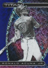 RONALD ACUNA JR 2021 CHRONICLES TITAN BLUE VELOCITY PRIZM 2 ATLANTA BRAVES