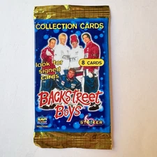Backstreet Boys Sealed Card Pack Striker 1998 Each pack contains 8 cards