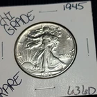 1945 LIBERTY WALKING SILVER HALF DOLLAR HI GRADE U.S. MINT RARE COIN #6360