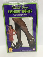 Rubies Child's Black Fishnet Tights Size Large