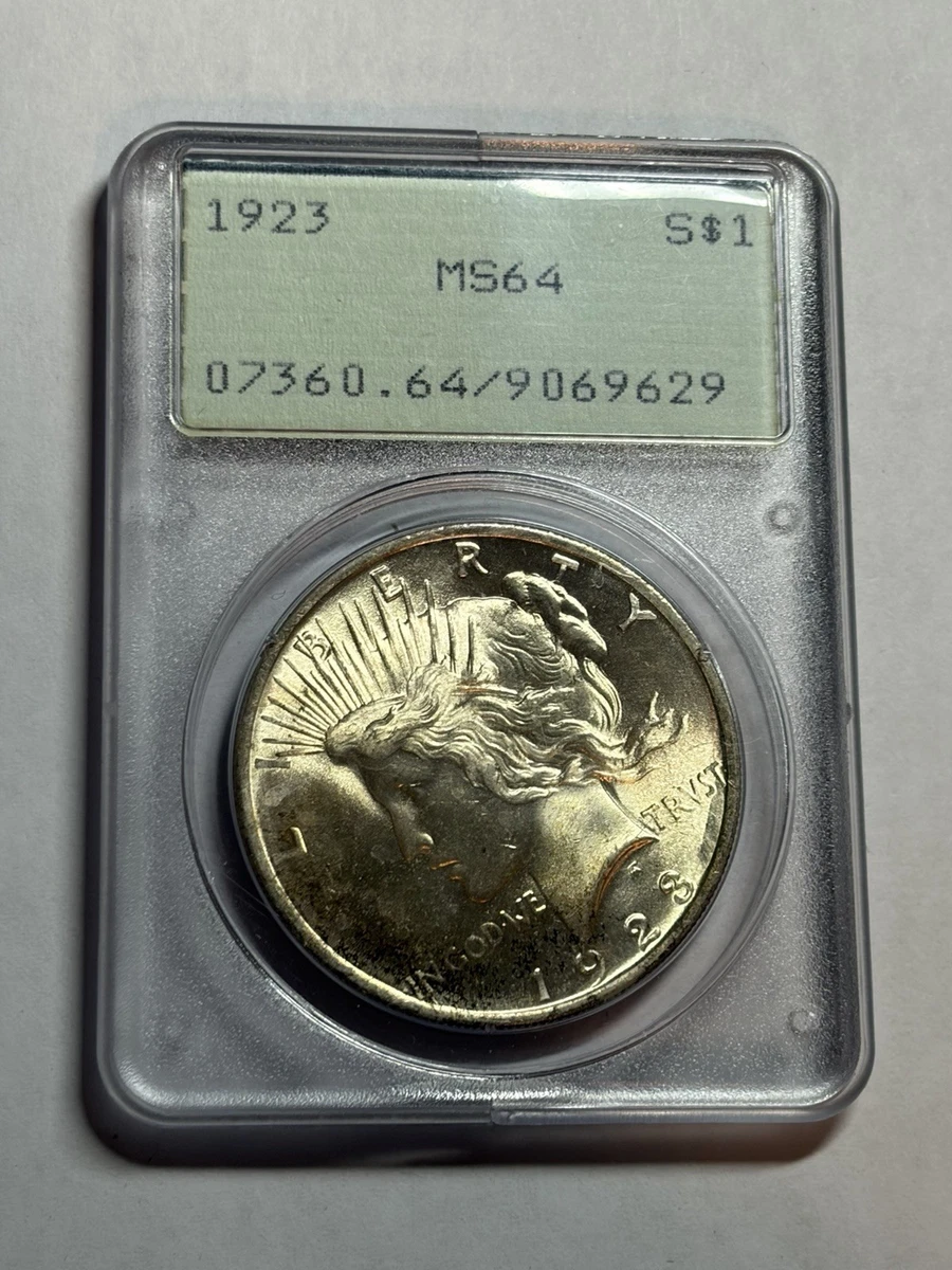 MS 64 Graded 1923 Year Peace Dollars (1921-1935) for sale | eBay