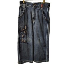 VTG JNCO Jeans Size 8 Kids Skateboard Logo Wide Leg Denim Jeans