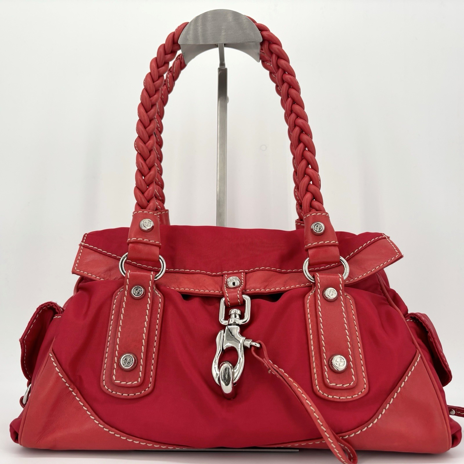 FRANCESCO BIASIA Handbag Tote Secret Love Nylon Y2K R… - Gem