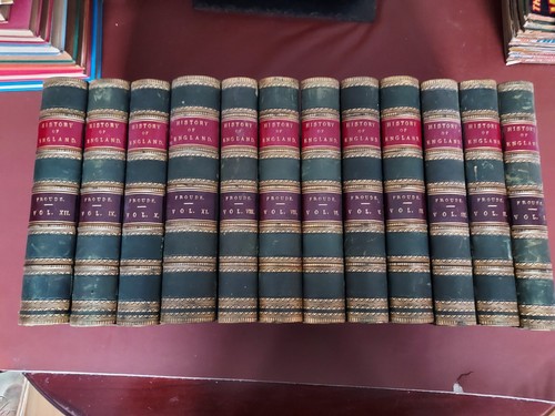 History of England by James Anthony Froude Complete 12 volumes 1856 to 1870. - Picture 1 of 5