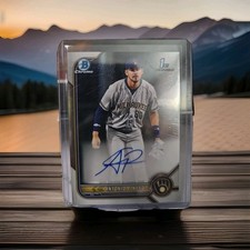NEW 2022 Bowman Chrome Antonio Pinero auto autograph Brewers CPA-AP