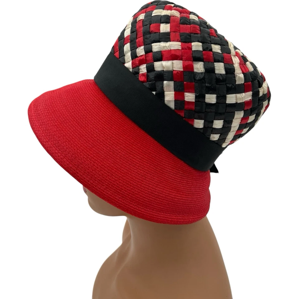 VTG 1960s Union Made Cloche Hat Queen Of Hearts Bridge Club Kentucky Derby Churc - Image 2 of 4