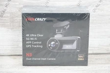 COOLCRAZY Dual Channel Dash Camera Cam N8 Pro 4K Ultra HD 5G Wi-Fi 3" IPS