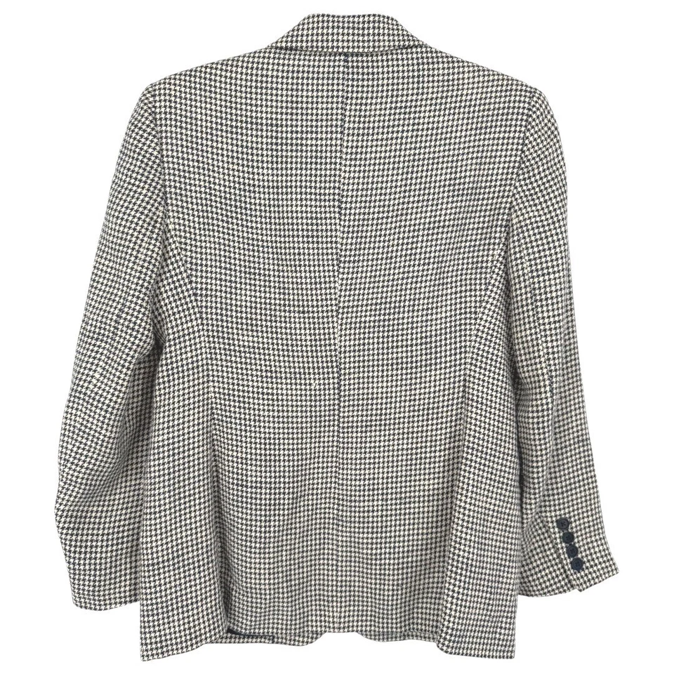 Lauren Ralph Lauren Women's Linen Houndstooth Blazer Size 6P Classic Old Money - Image 2 of 4
