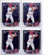 (4) Lot 2025 Bowman Chrome JJ Wetherholt 1st Prospect #BCP-22 Cardinals