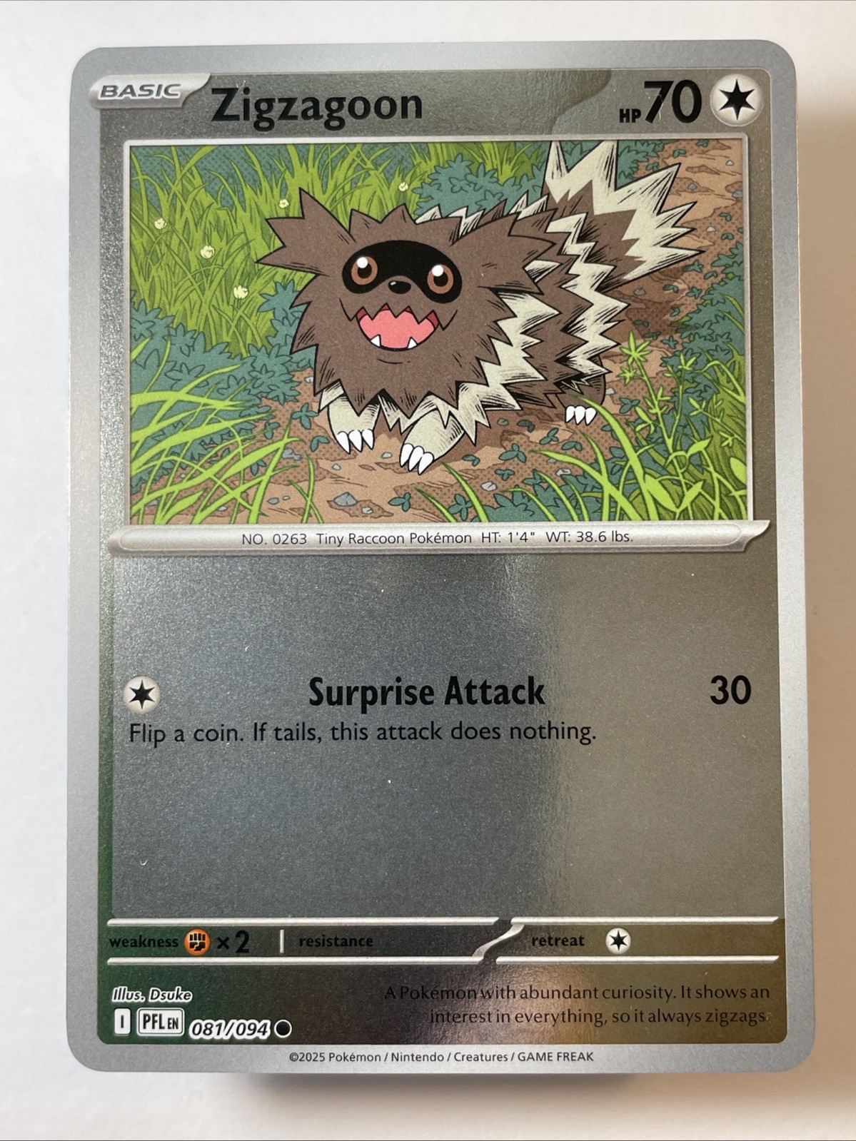 Zigzagoon 081/094 - Me02: Phantasmal Flames Reverse Holo (NM)