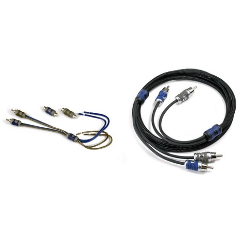 Kicker 46KISL K-Series Interconnect, Speaker Wire To RCA Adapter w/ 46QI25 5 ...