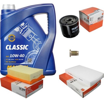 MAHLE Inspektionspaket 5 L MANNOL Classic 10W-40 für Alfa Romeo 156 Sportwagon